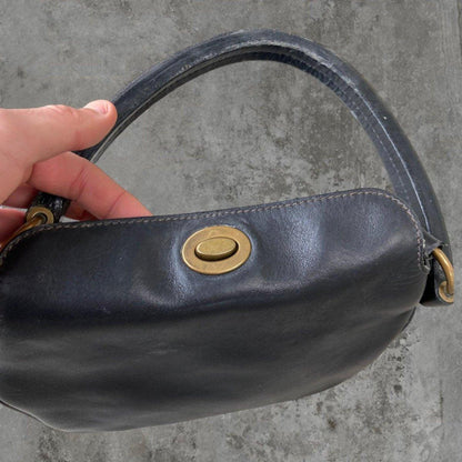 90'S MIU MIU LEATHER AND BRASS SHOULDER BAG - Known Source