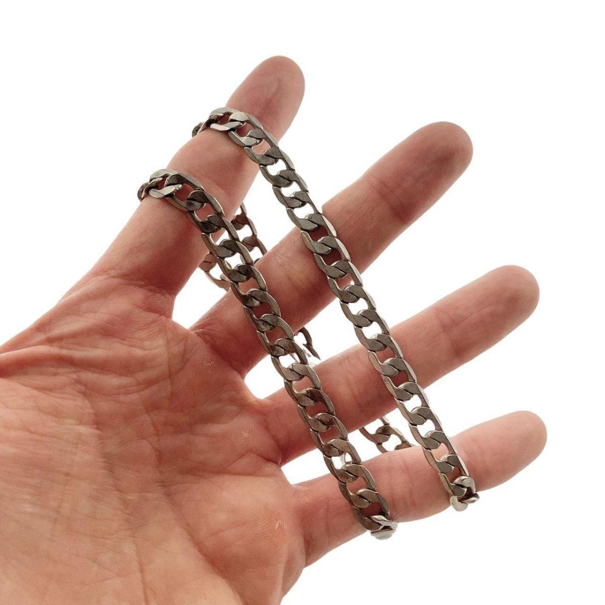 925 Sterling silver curb chain necklace - Known Source
