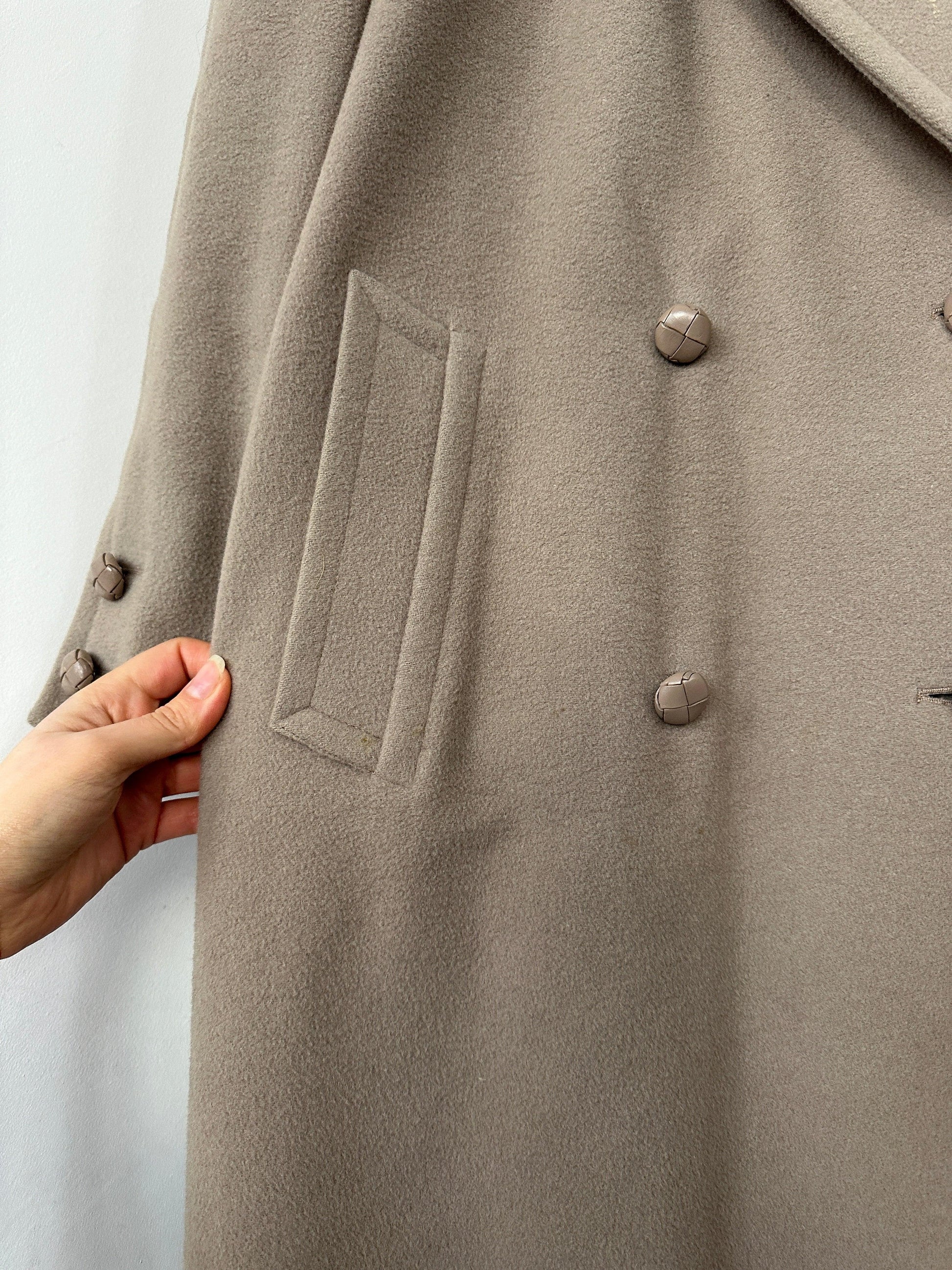 Vintage Wool Cashmere Double Breasted Coat - M - Known Source