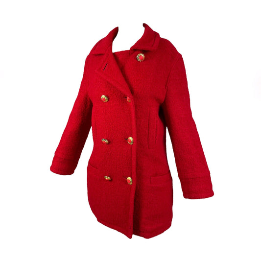 Versace c.1994 red boucle coat - Known Source