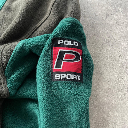 Polo Sport Ralph Lauren 1990s heavyweight 1/4 zip colour block fleece (L) - Known Source
