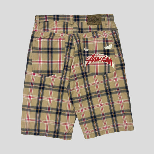Stussy 90’s Burberry Rip Shorts - 32-34 - Known Source