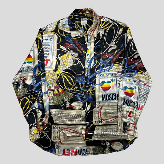 Moschino Jeans 1995 Moschinet Silk Shirt - L - Known Source