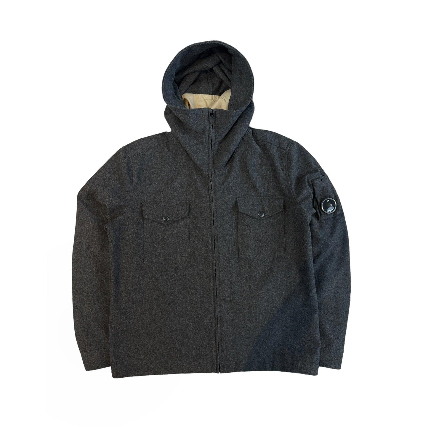 CP Company Wool Double Pocket Zip Up Jacket with Micro Lens - Known Source