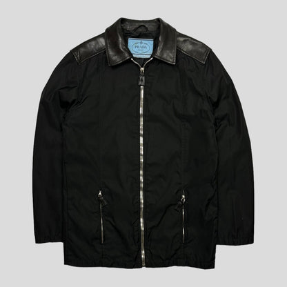 Prada Milano 90’s Leather & Nylon Jacket - 8-10 - Known Source