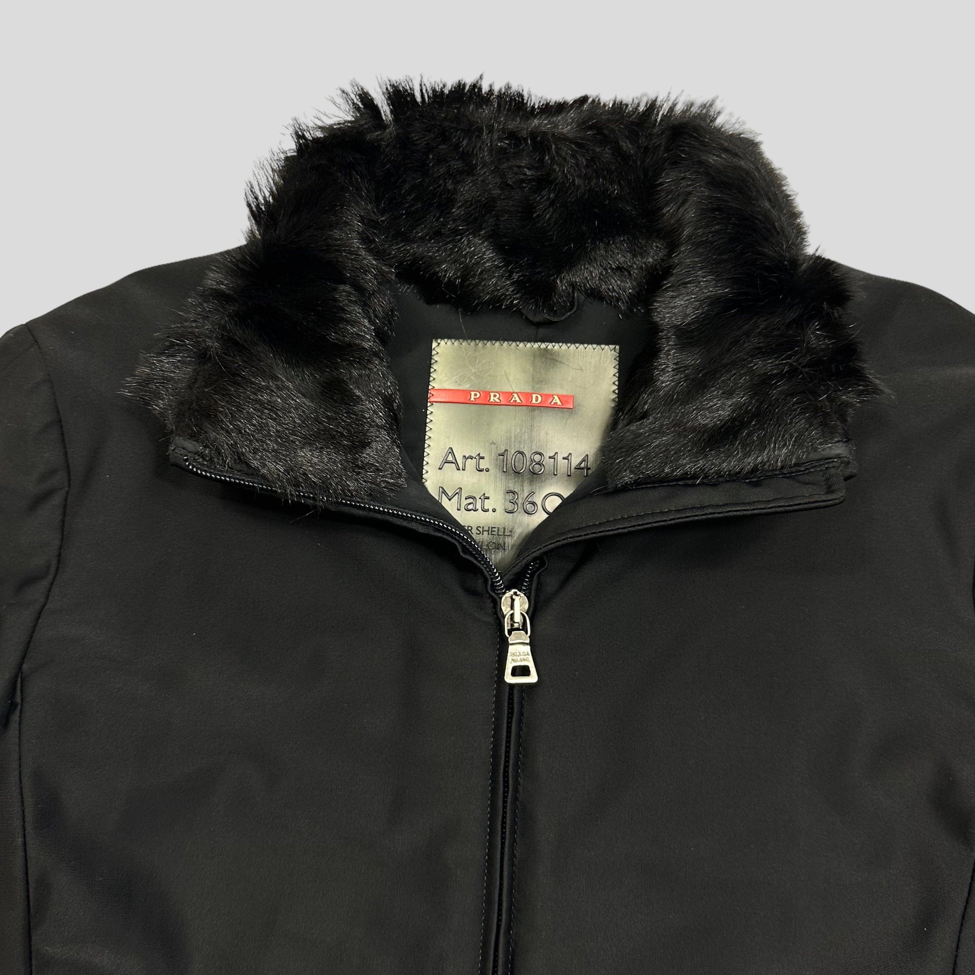 Prada Sport AW00 Goat Fur Collared Ski Jacket - IT42 - Known Source
