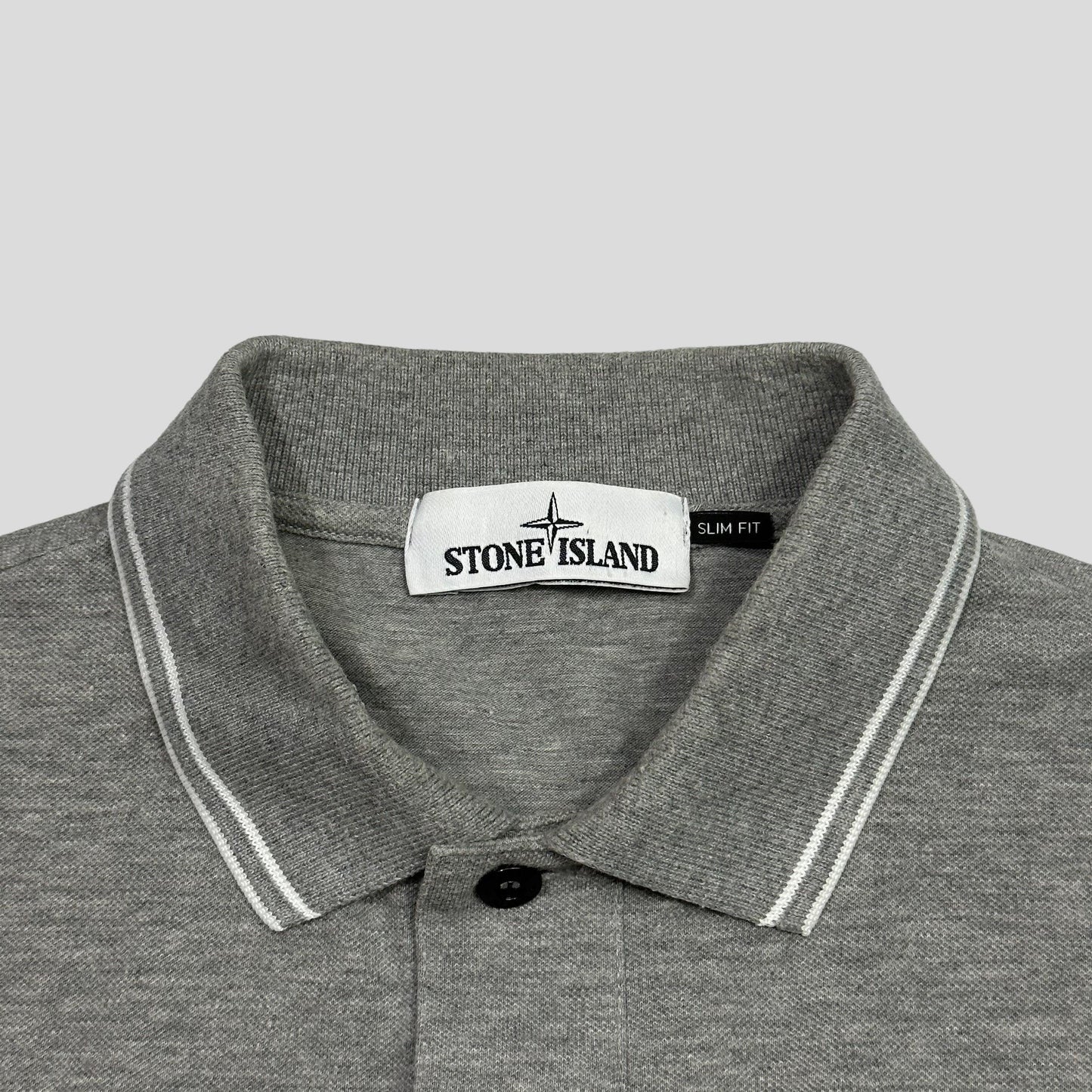 Stone Island Grey Compass Polo - M - Known Source