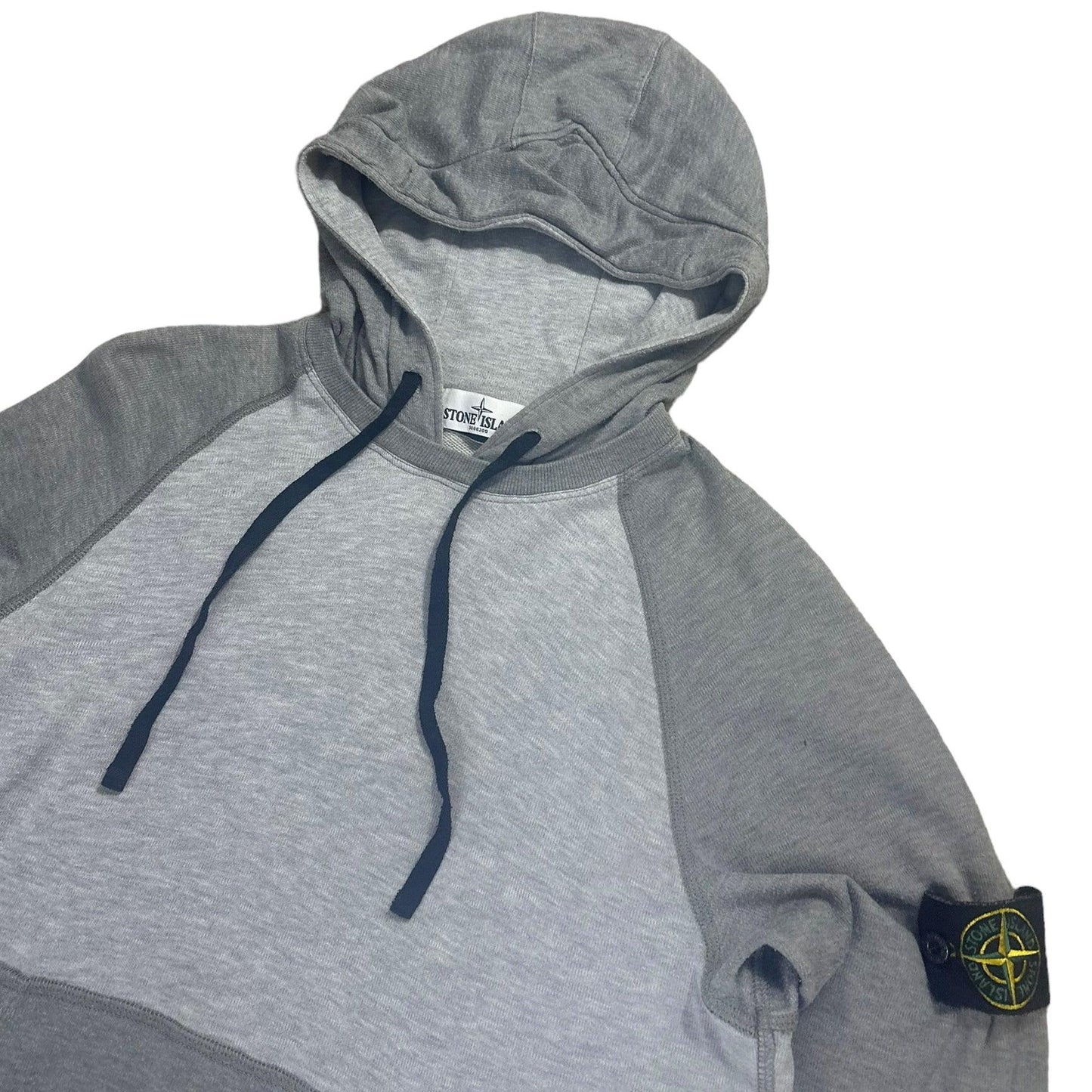 Stone Island Pullover Cotton Panel Hoodie with Drawstrings - Known Source
