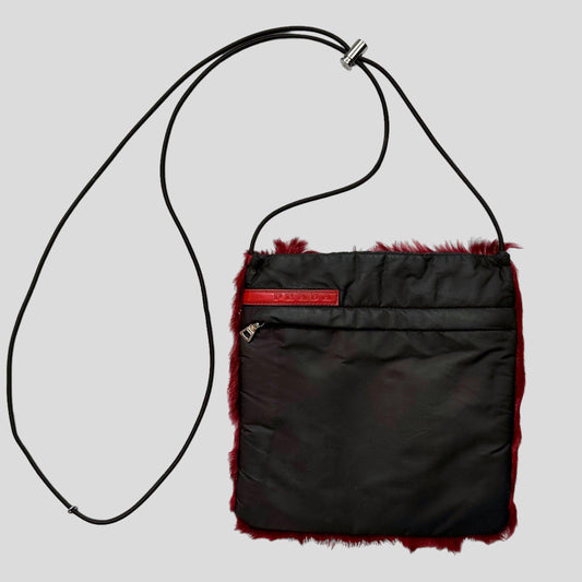 Prada Sport 1999 Goat Fur Reversible Crossbody Bag - Known Source