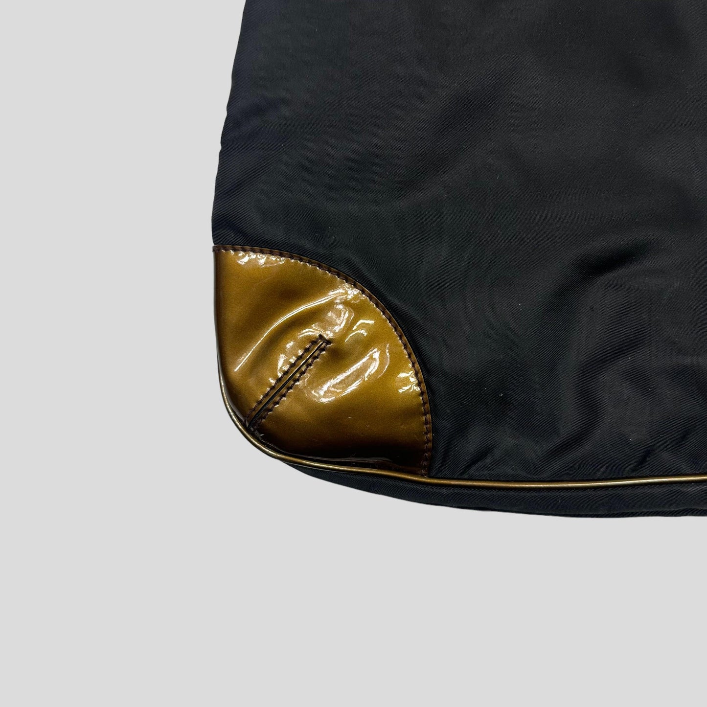 Prada Milano 00’s Nylon & Patent Leather Crossbody Bag - Known Source