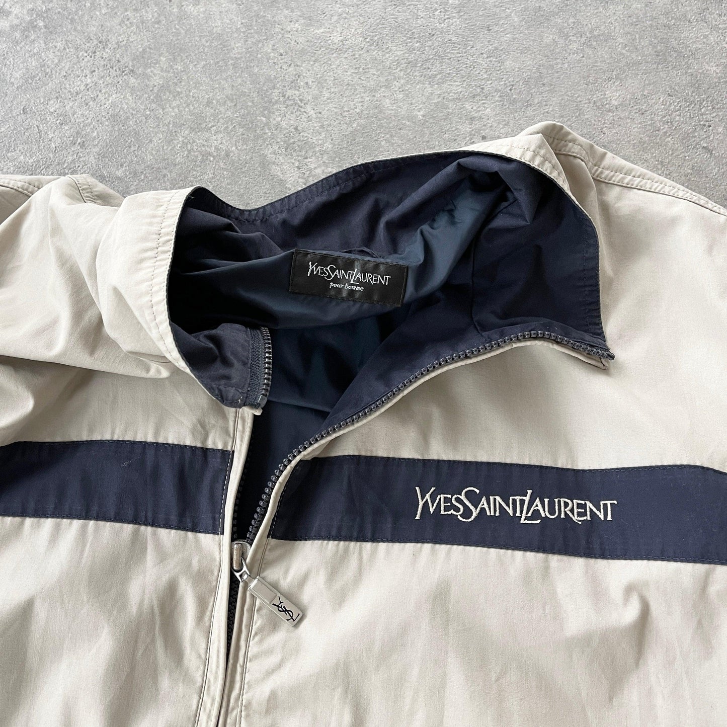 YSL RARE 1990s lightweight spellout track jacket (L) - Known Source