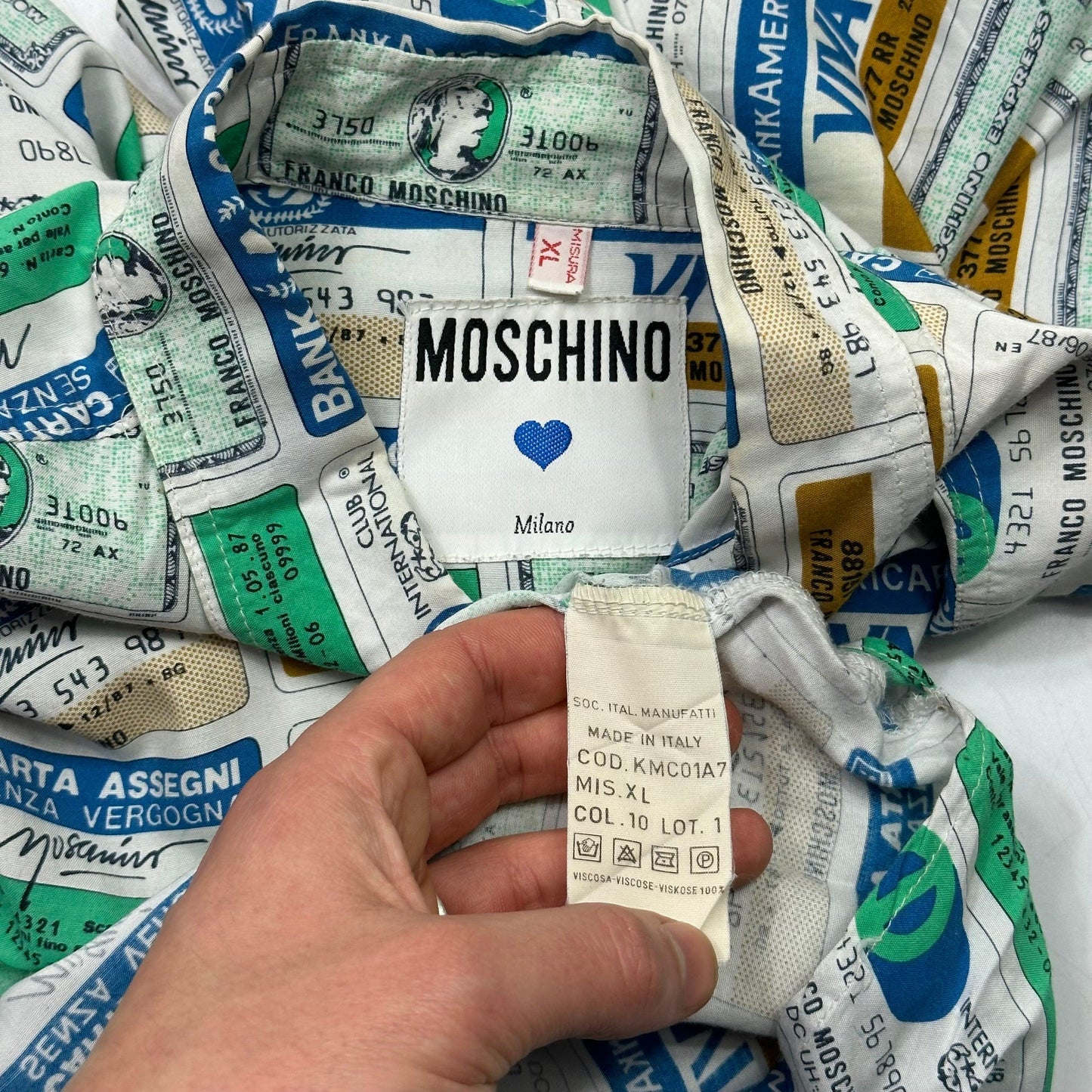 Moschino Jeans 1987 VISA Card Shirt - XL - Known Source