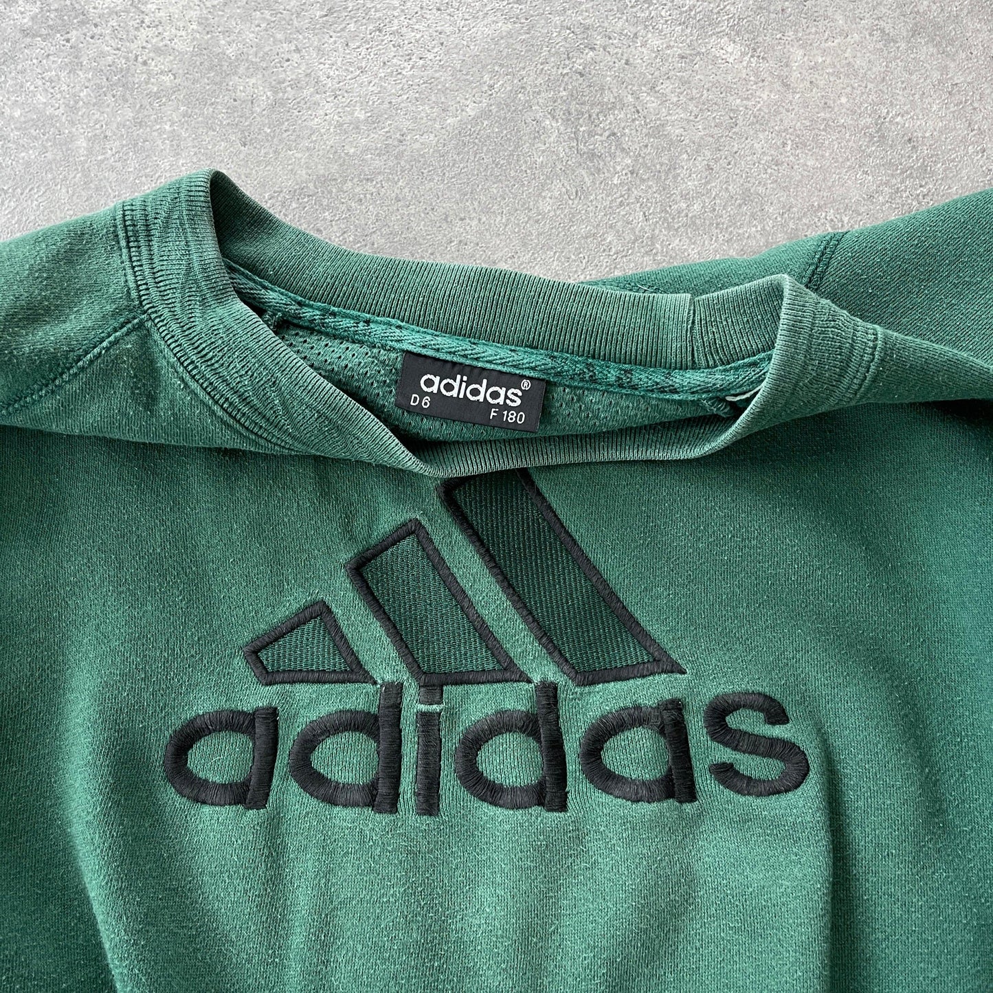Adidas 1990s heavyweight embroidered sweatshirt (M) - Known Source