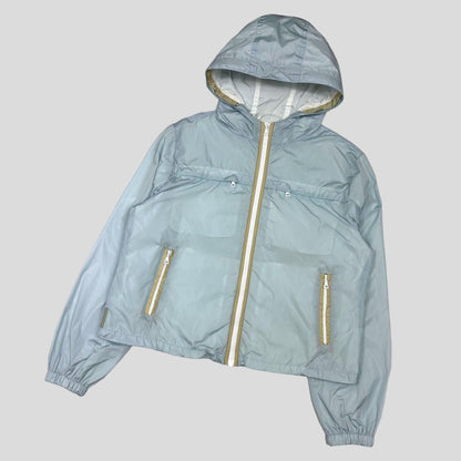 Prada Sport 2009 Baby Blue Cropped Nylon Shimmer Jacket - UK8 - Known Source