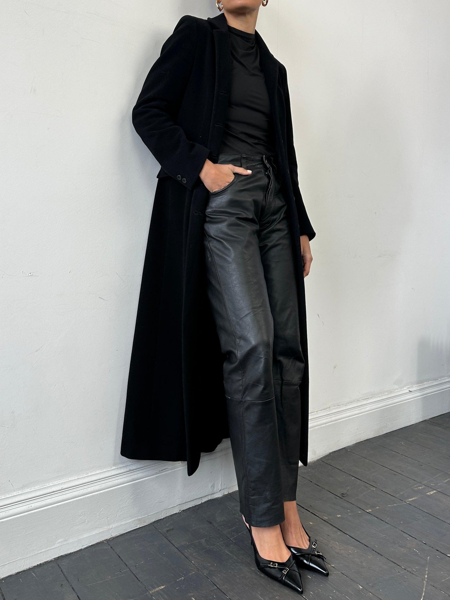 Vintage Straight Leg Leather Trousers - W30 - Known Source