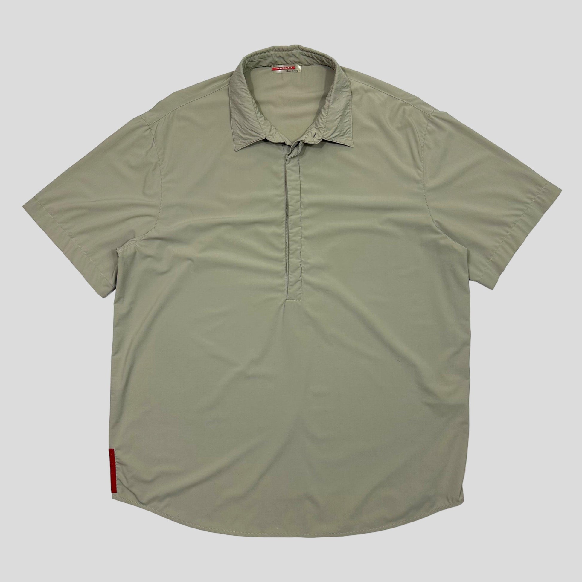 Prada Sport 00’s 1/2 Button Nylon Shirt - L/XL - Known Source