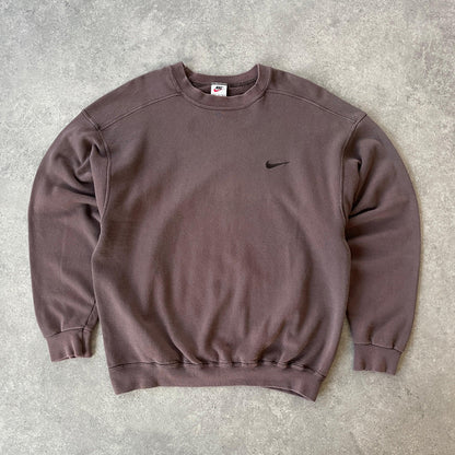 Nike RARE 1990s heavyweight embroidered sweatshirt (M) - Known Source