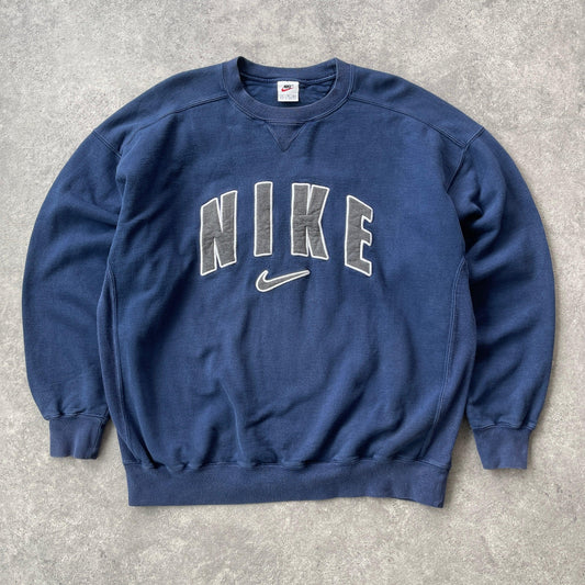 Nike RARE 1990s heavyweight embroidered sweatshirt (XL) - Known Source