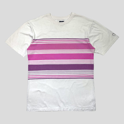 Stussy 90’s Striped Stock Logo T-shirt - L - Known Source