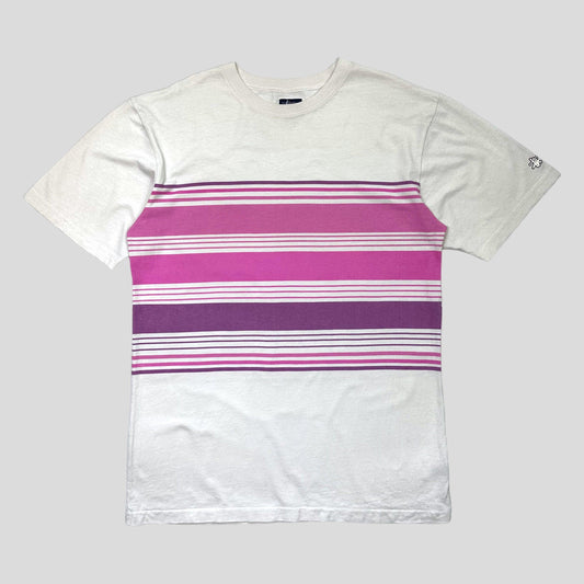 Stussy 90’s Striped Stock Logo T-shirt - L - Known Source