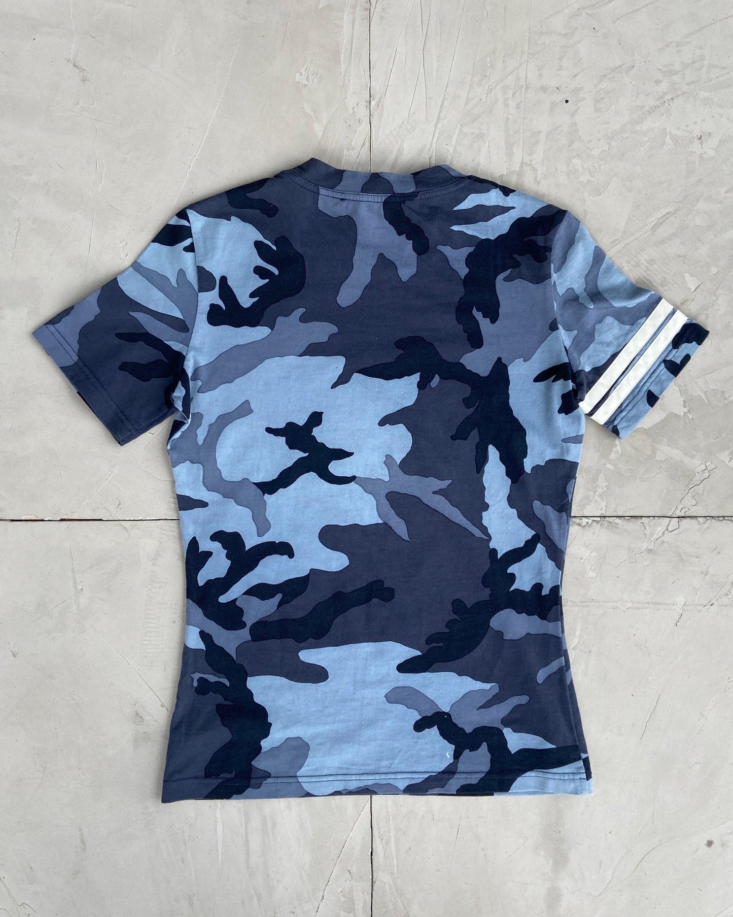 CHRISTIAN DIOR 2000'S BLUE CAMO TOP - S/M - Known Source