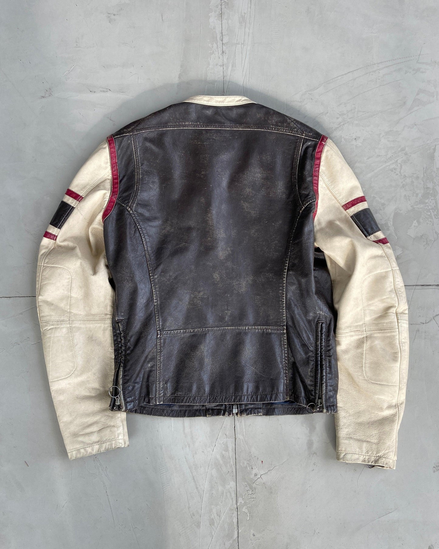 DIESEL LEATHER RACER JACKET - M - Known Source