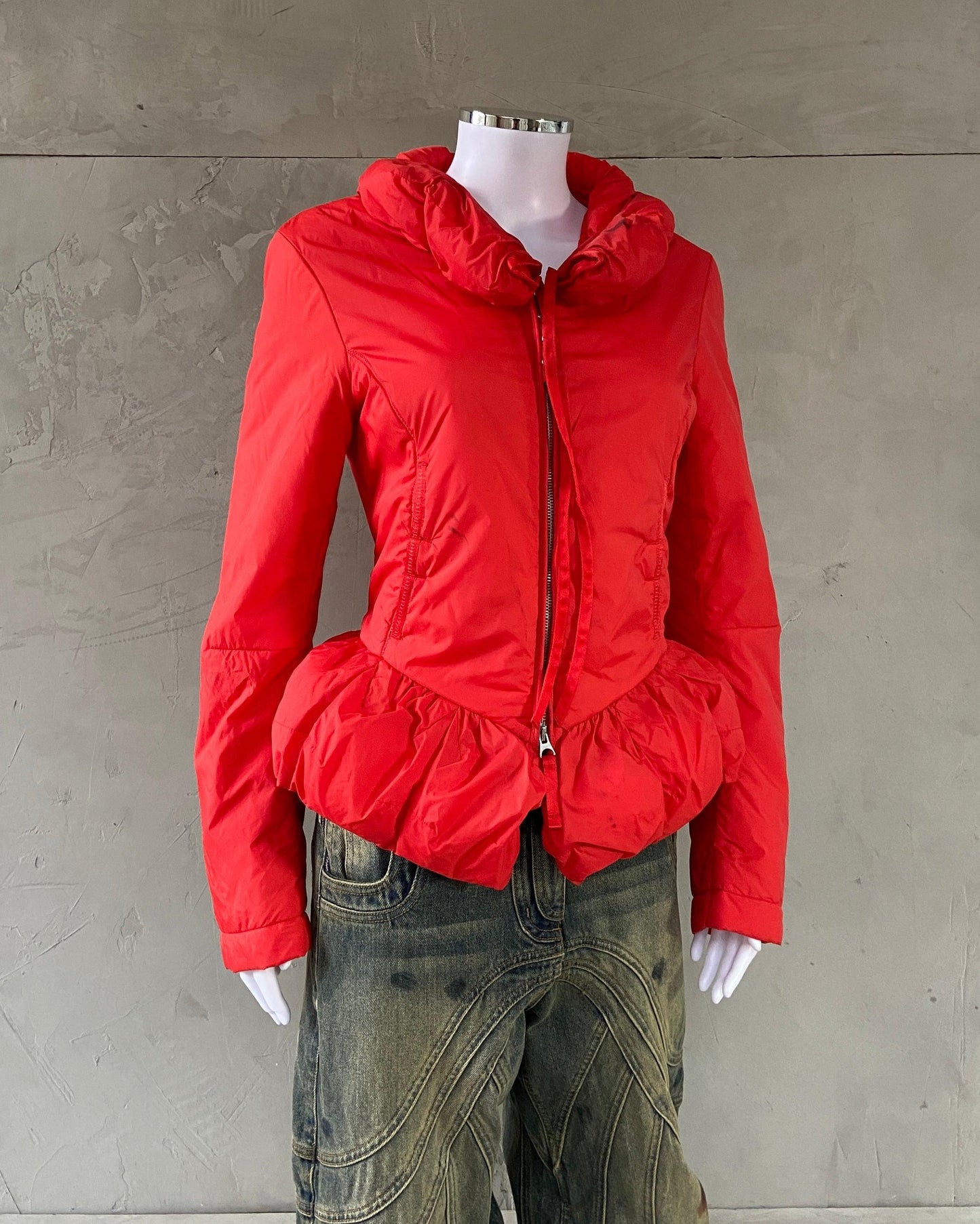 MARITHE FRANCOIS GIRBAUD MFG RED PUFFER JACKET - M - Known Source