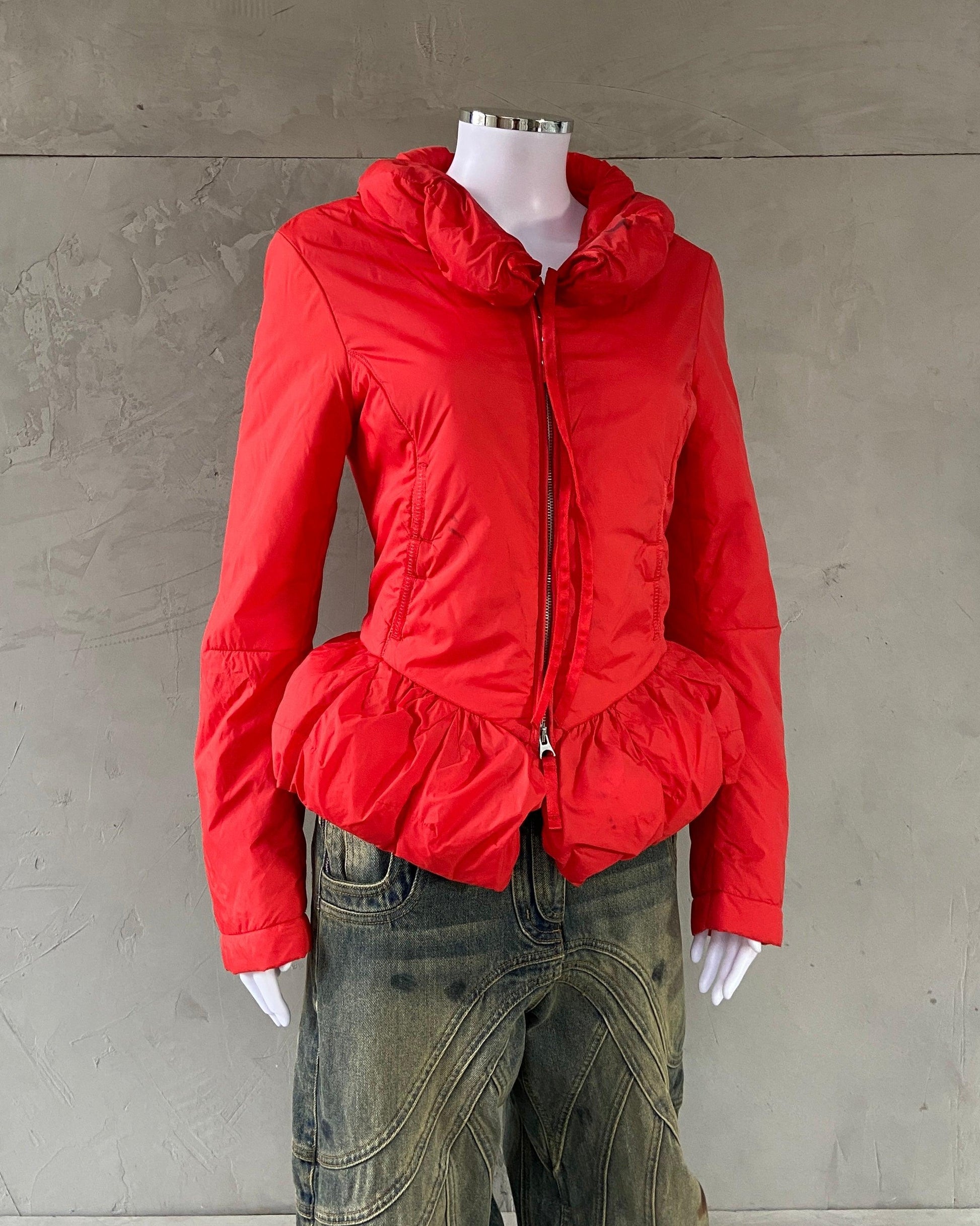 MARITHE FRANCOIS GIRBAUD MFG RED PUFFER JACKET - M - Known Source