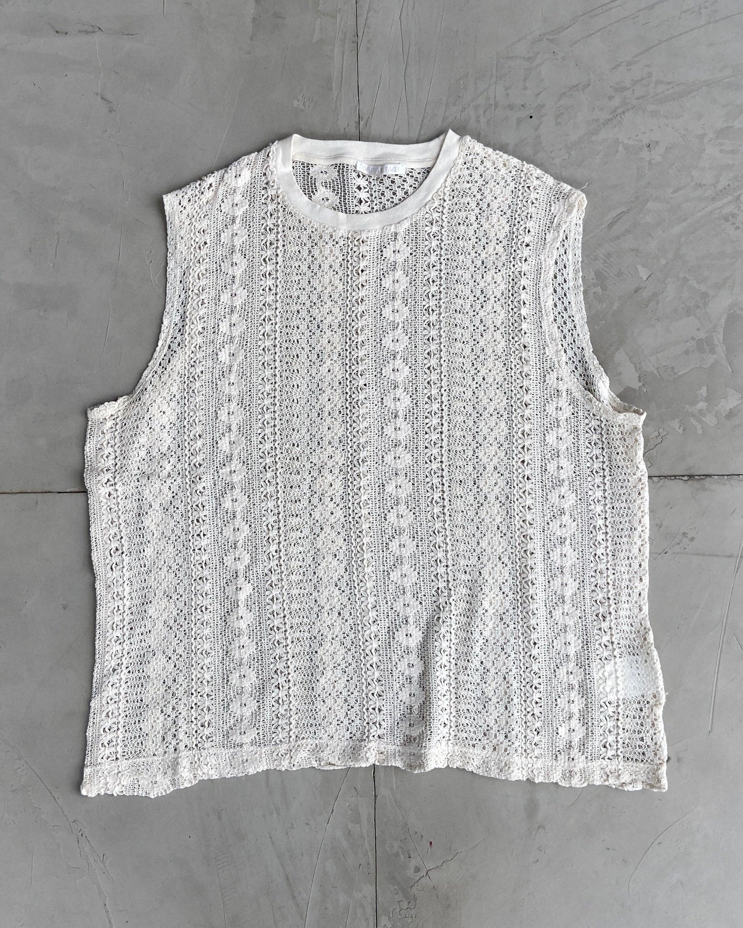 OUR LEGACY MEN'S FLORAL LACE VEST TOP - L - Known Source