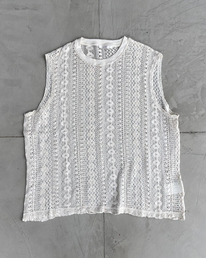 OUR LEGACY MEN'S FLORAL LACE VEST TOP - L - Known Source