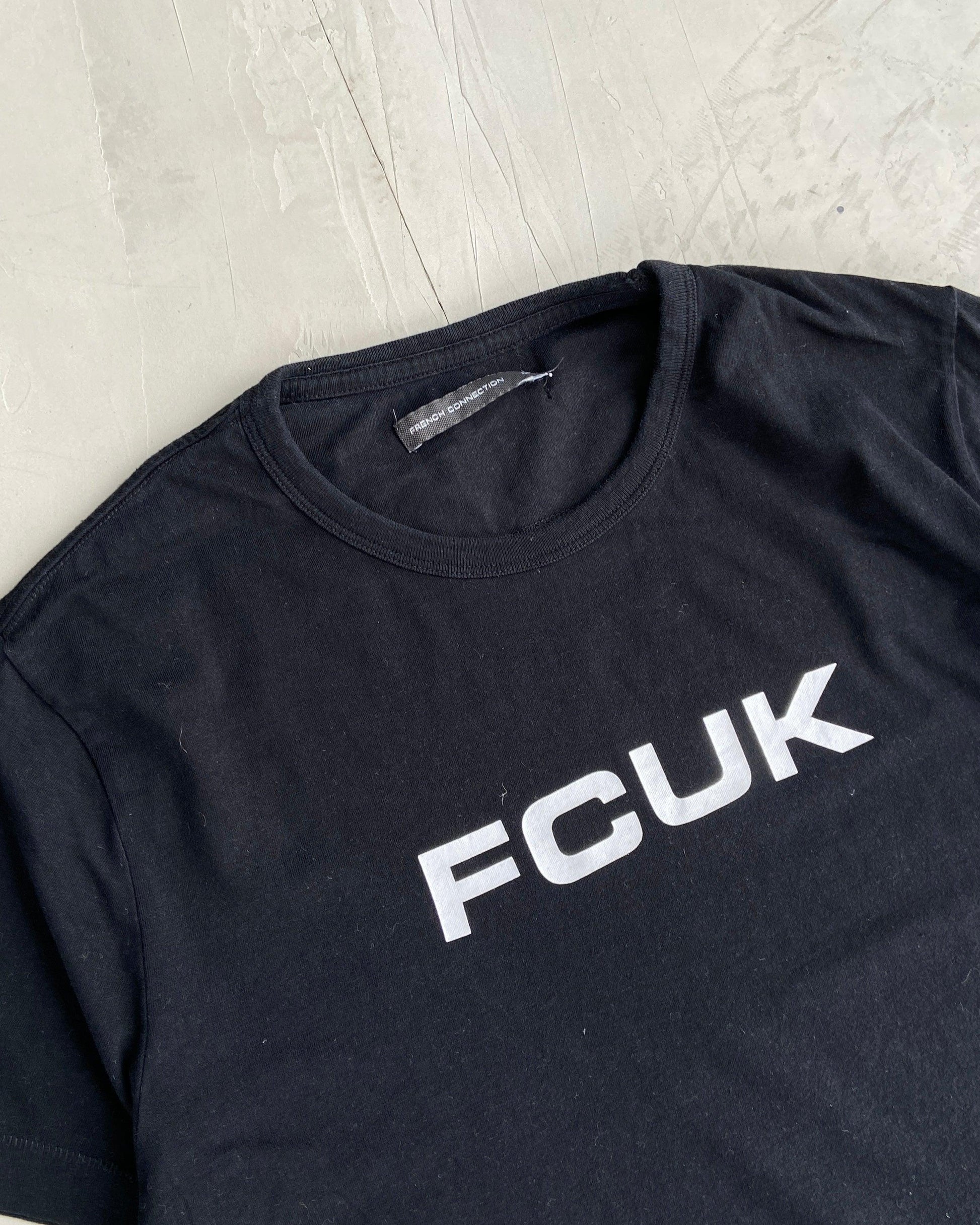 FCUK 2000'S BLACK TEE - M - Known Source