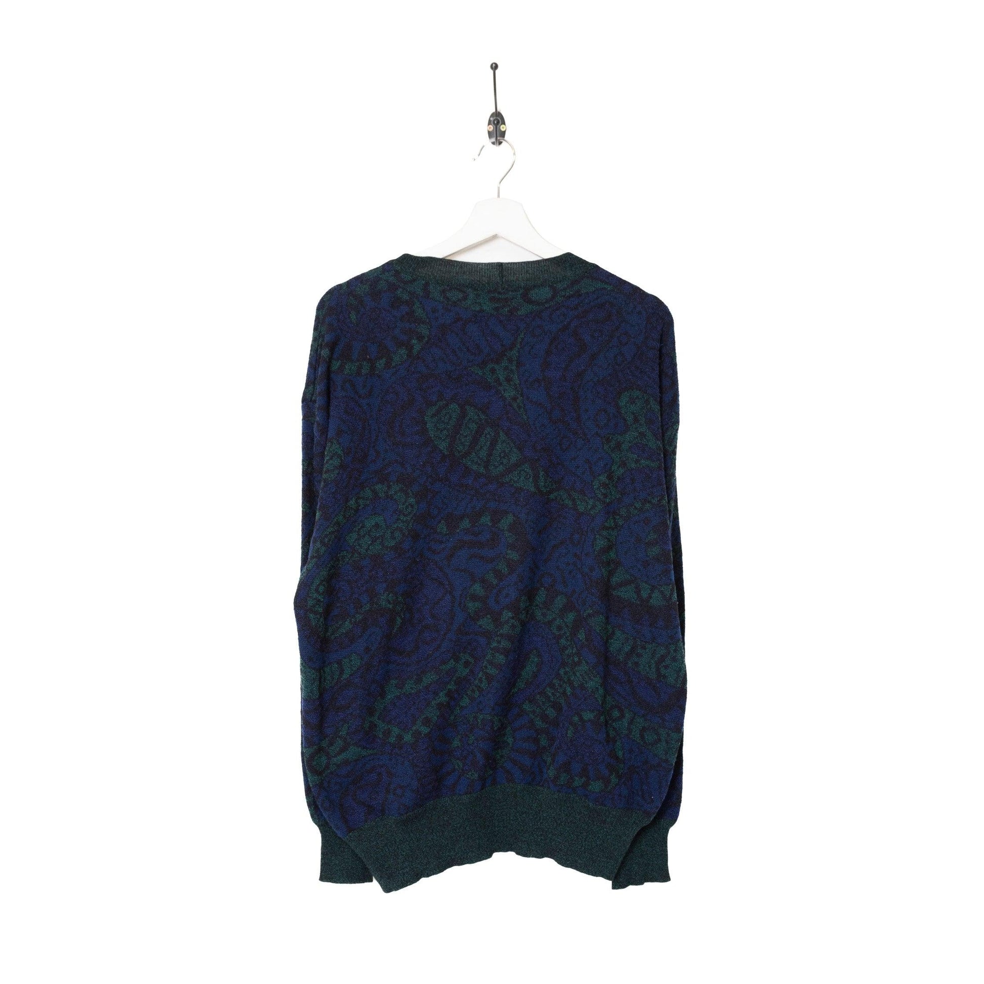 Missoni Uomo Abstract Blue Knitted Sweater - Known Source