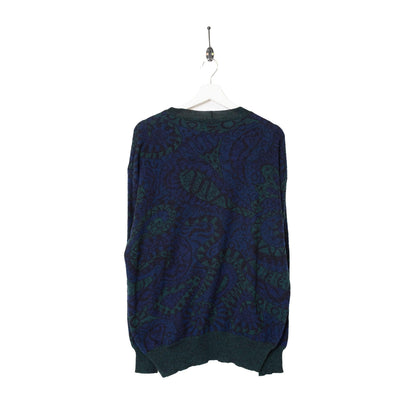 Missoni Uomo Abstract Blue Knitted Sweater - Known Source