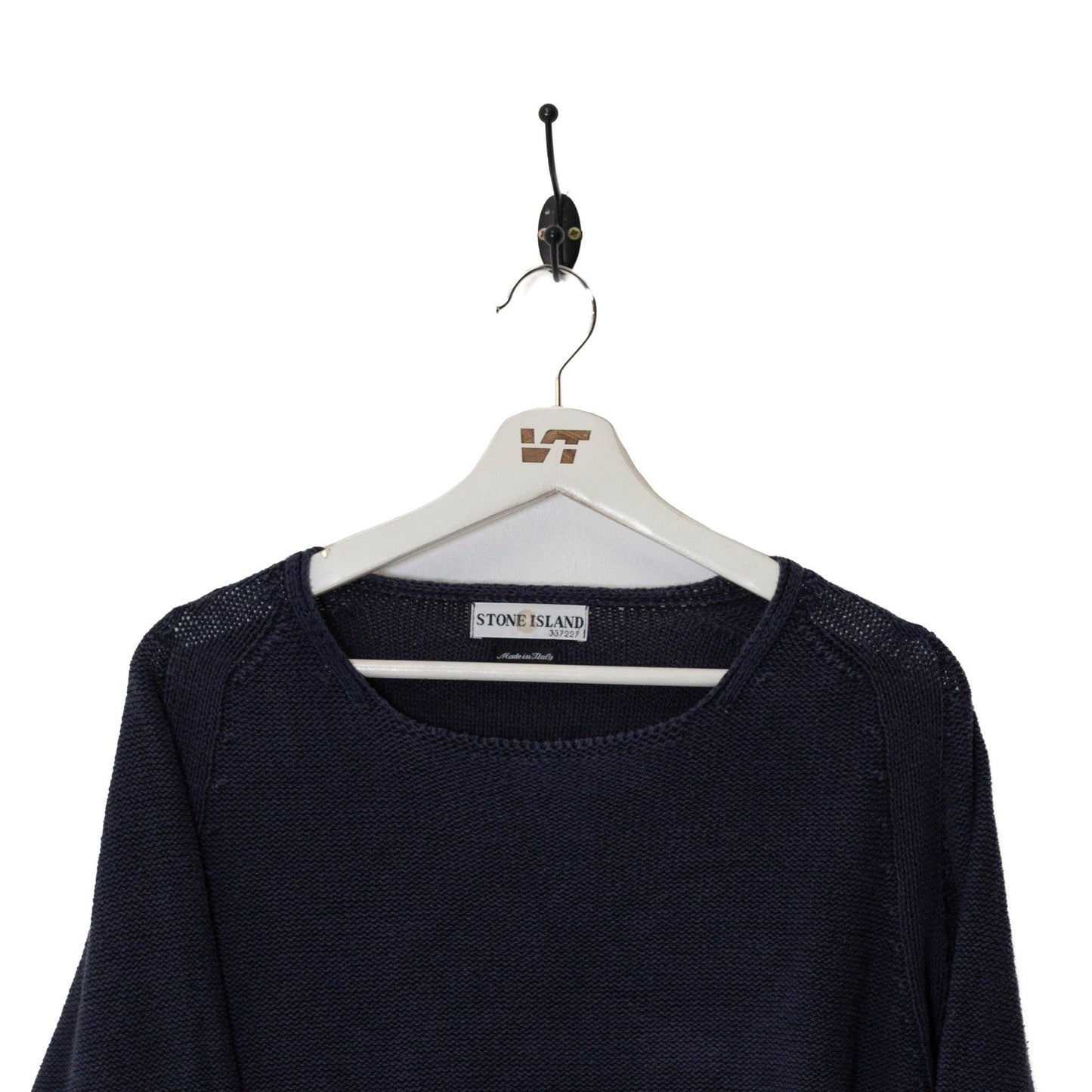 S/S 2002 Stone Island Navy Ribbed Sweater - Known Source