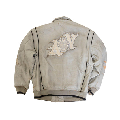 Avirex NY State Grey Leather Jacket - Known Source