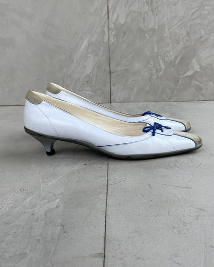 PRADA 2000'S LEATHER LACE UP BALLET FLATS - EU 39 / UK 6 - Known Source