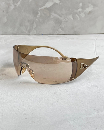 DIOR SKI 6 BROWN WRAP AROUND SUNGLASSES - Known Source