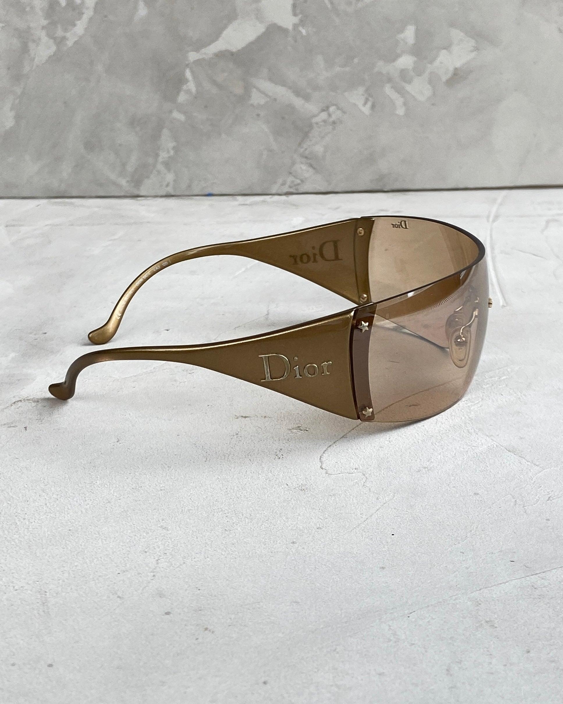 DIOR SKI 6 BROWN WRAP AROUND SUNGLASSES - Known Source