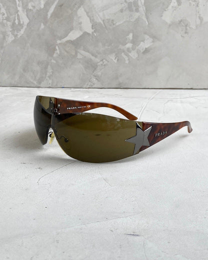 PRADA 2000'S WRAP AROUND STAR SUNGLASSES - Known Source