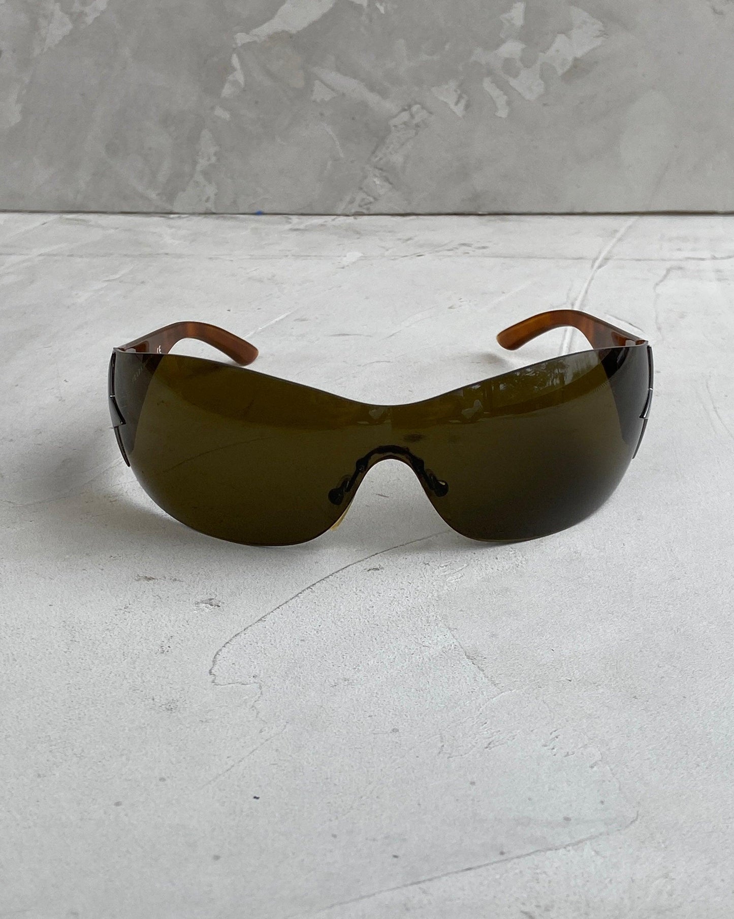 PRADA 2000'S WRAP AROUND STAR SUNGLASSES - Known Source