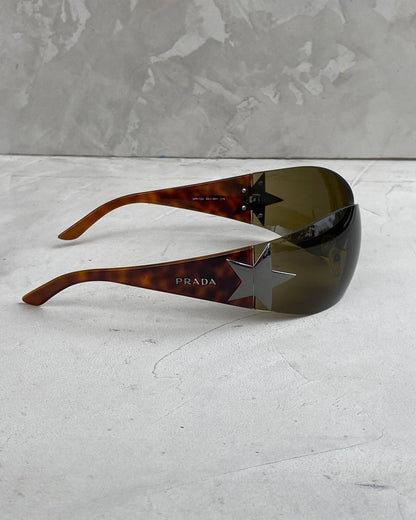 PRADA 2000'S WRAP AROUND STAR SUNGLASSES - Known Source