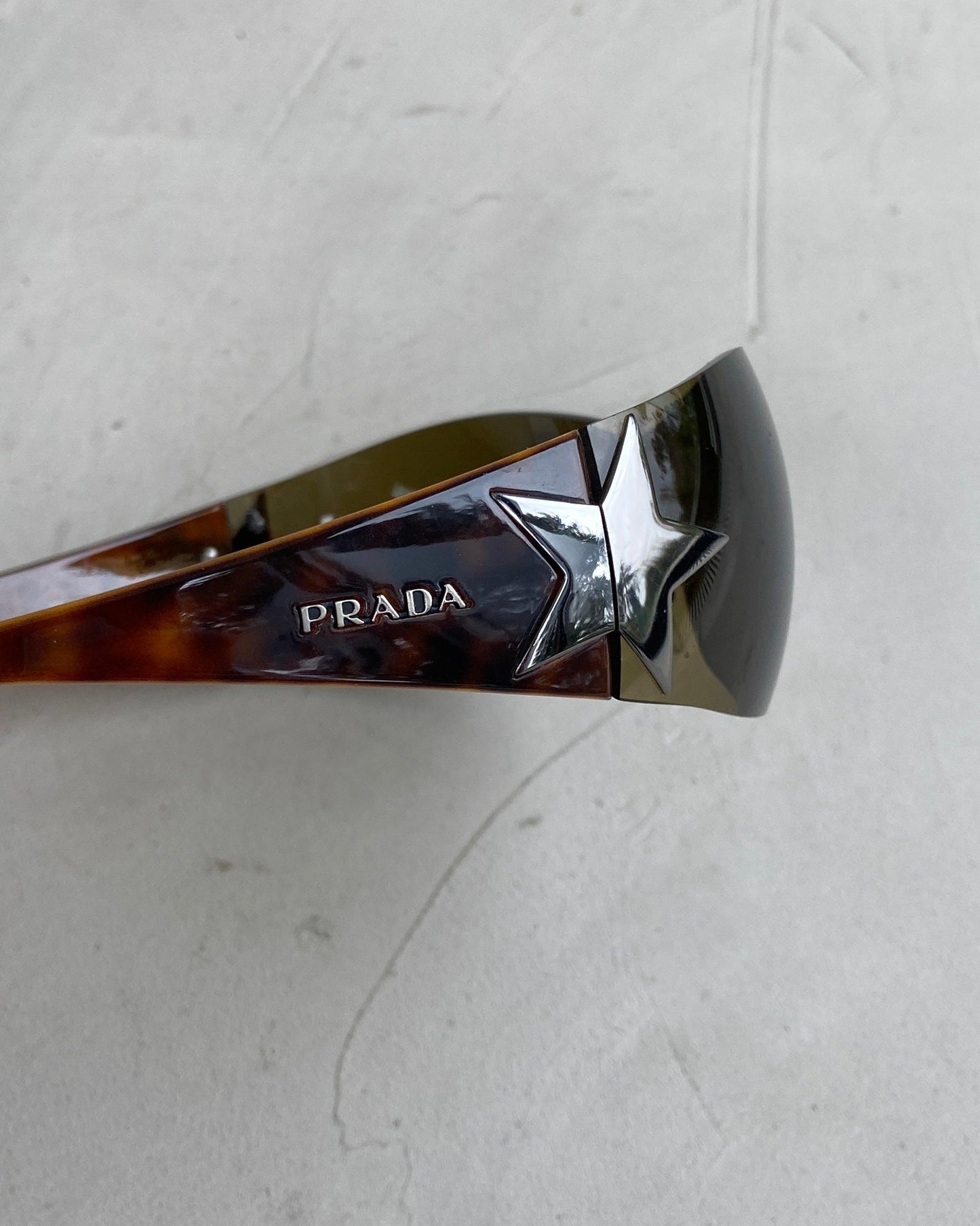 PRADA 2000'S WRAP AROUND STAR SUNGLASSES - Known Source