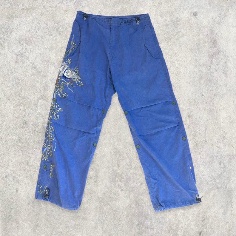 Rare Limited Edition Maharishi Blue Embroidered Snopants / Trousers - Known Source
