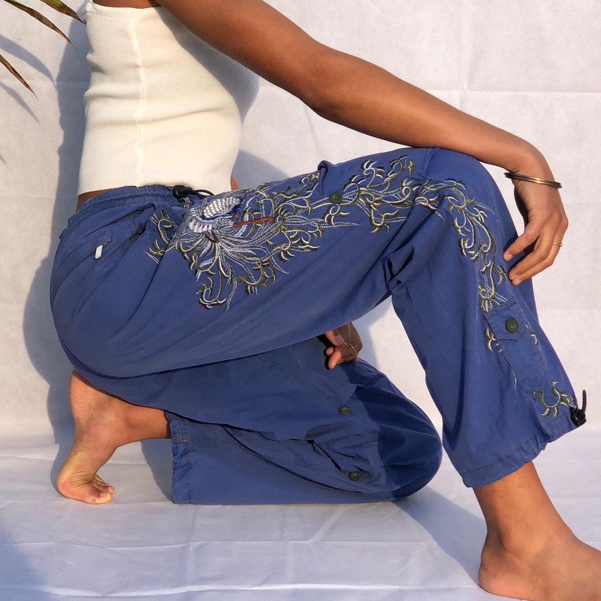 Rare Limited Edition Maharishi Blue Embroidered Snopants / Trousers - Known Source