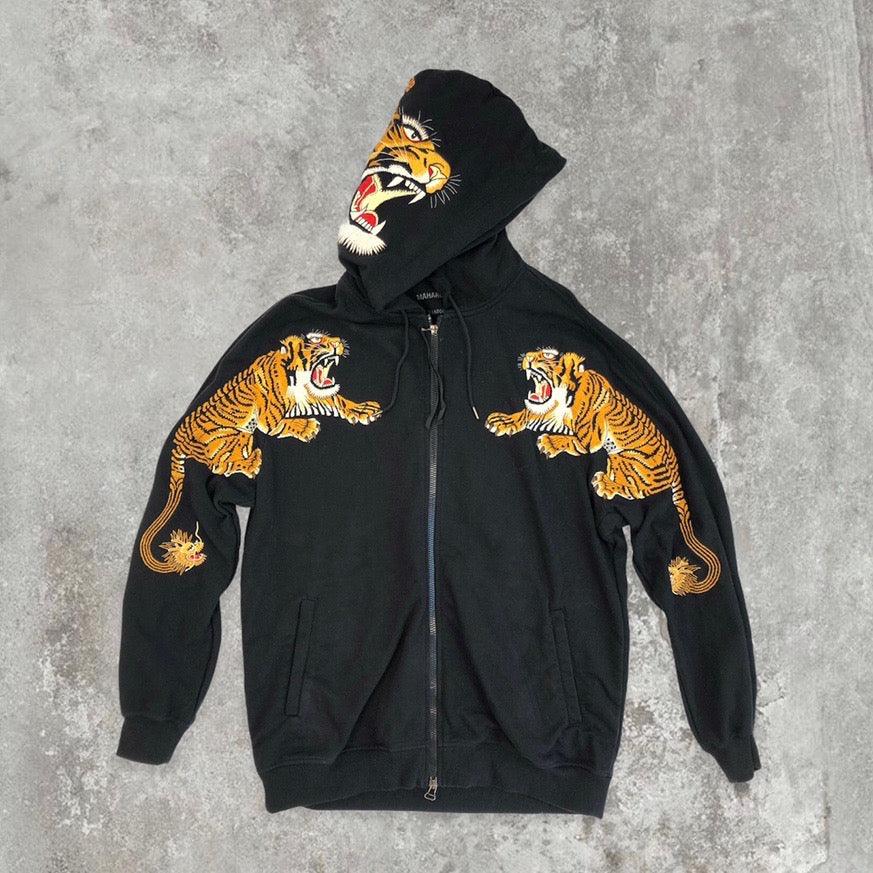 Maharishi Zip-up Hoodie With Tiger Embroidery - Known Source