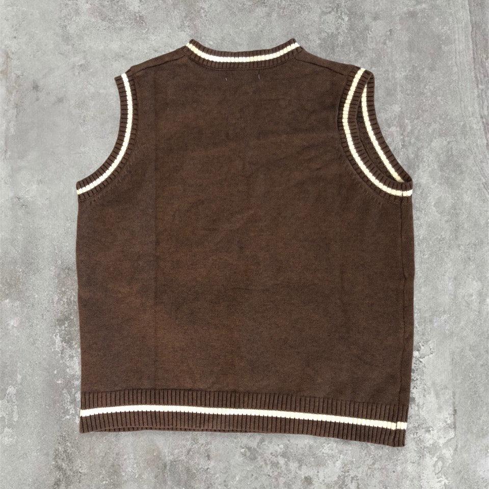 Heaven Can Wait Brown Skull Sweater Vest - Known Source