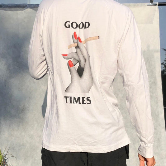Wood Wood White Long-Sleeve T-shirt - Known Source
