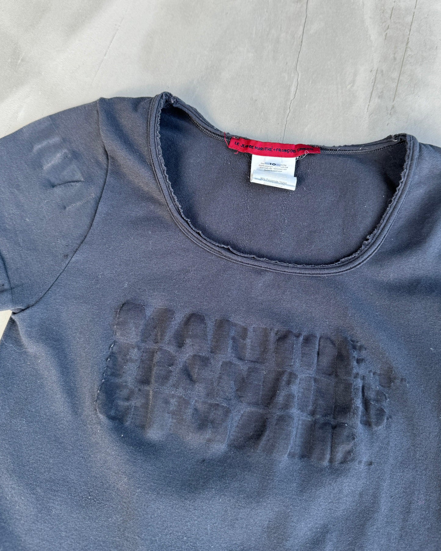 MARITHE FRANCOIS GIRBAUD MFG LOGO BABY TEE - XS / S - Known Source