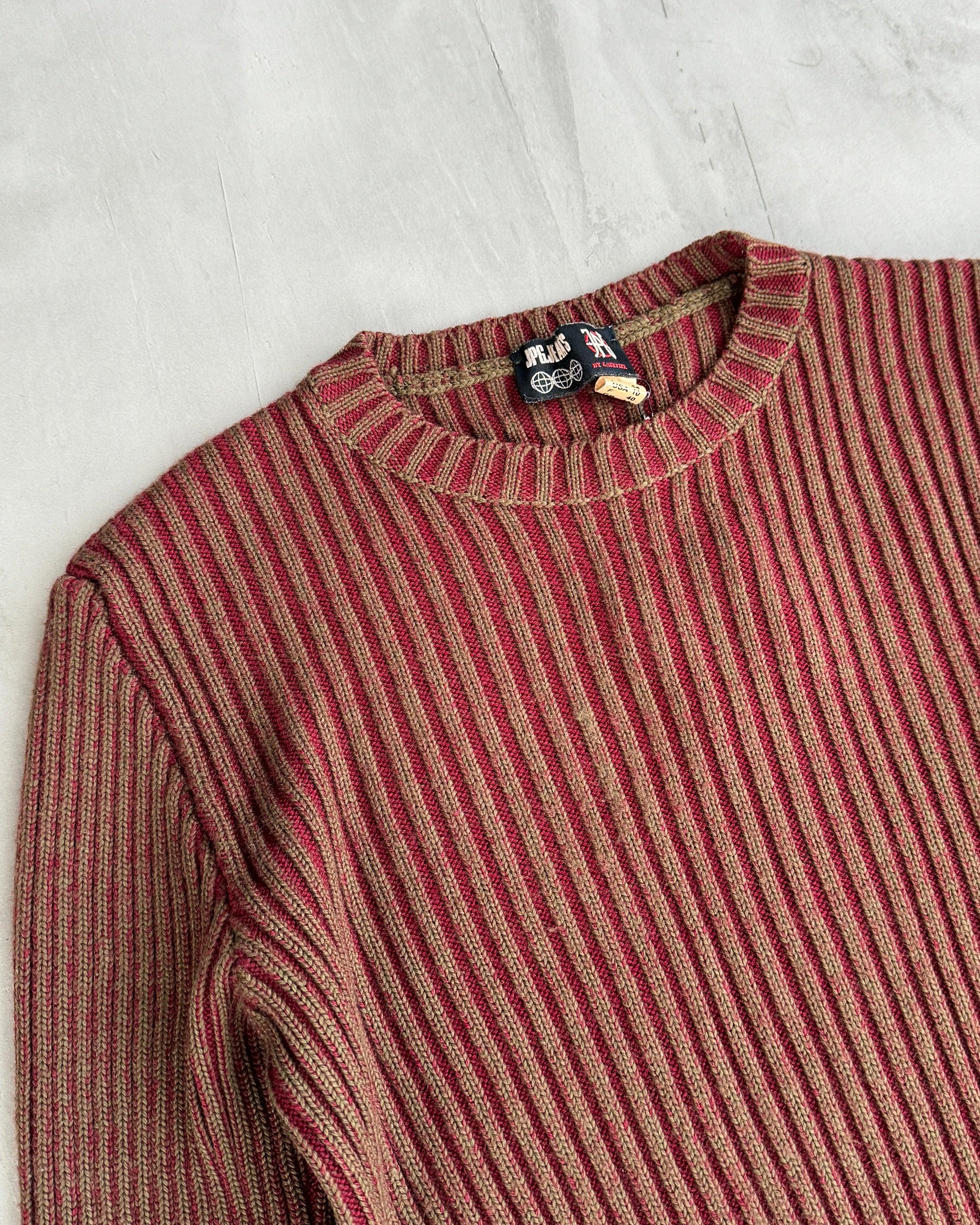 JEAN PAUL GAULTIER JEAN'S 90'S RIBBED KNIT SWEATSHIRT - M - Known Source