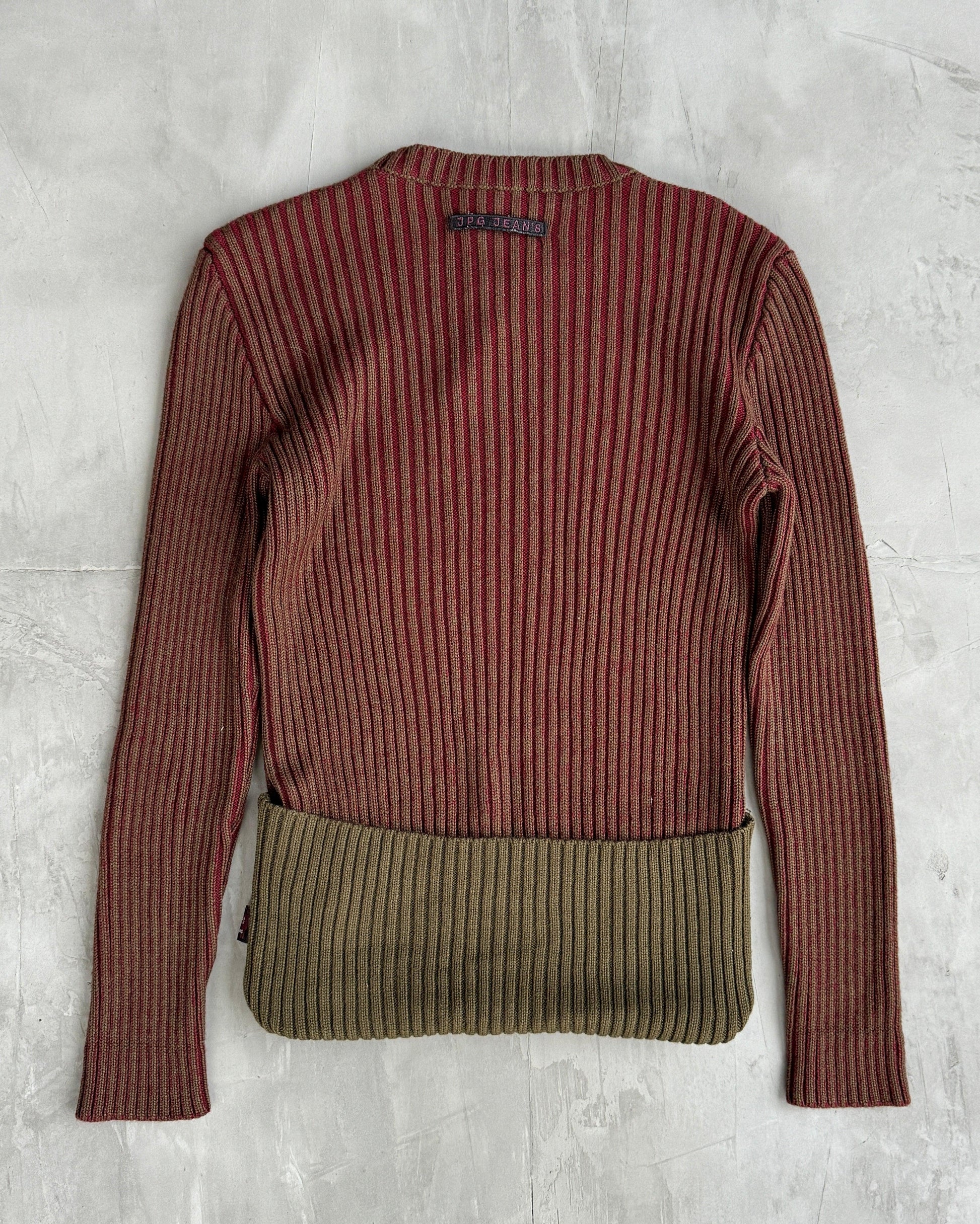 JEAN PAUL GAULTIER JEAN'S 90'S RIBBED KNIT SWEATSHIRT - M - Known Source